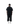 Male model back view showing plain design of black t-shirt.