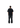 Female model back view showing plain design of black t-shirt.