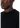 Close-up of male model wearing plain black We Are Gods t-shirt with visible neckline detail and silver cross earring.