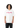 Front view of female model wearing We Are Gods 22 White T-Shirt – relaxed-fit South African streetwear with red front print.