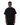Male model front view wearing oversized plain black t-shirt with short sleeves.
